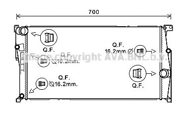 AVA QUALITY COOLING bw2456 -  Радиатор, охлаждение двигателя